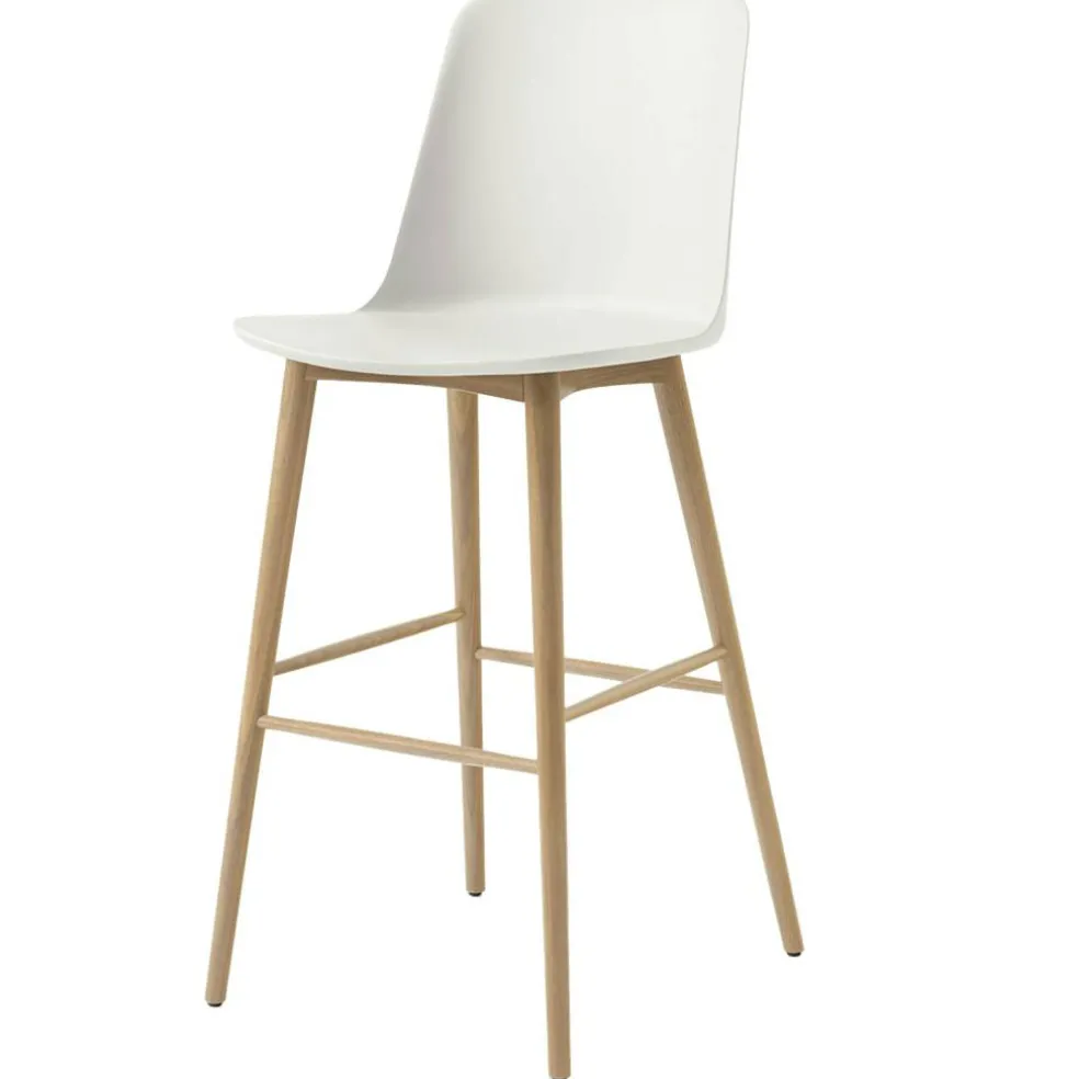 Rely HW133 Högt Ryggstöd 75 cm, Lackerad Ek / Vit