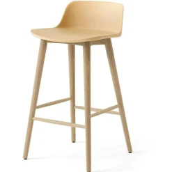 Rely HW118 Lågt Ryggstöd 65 cm, Lackerad Ek / Beige Sand