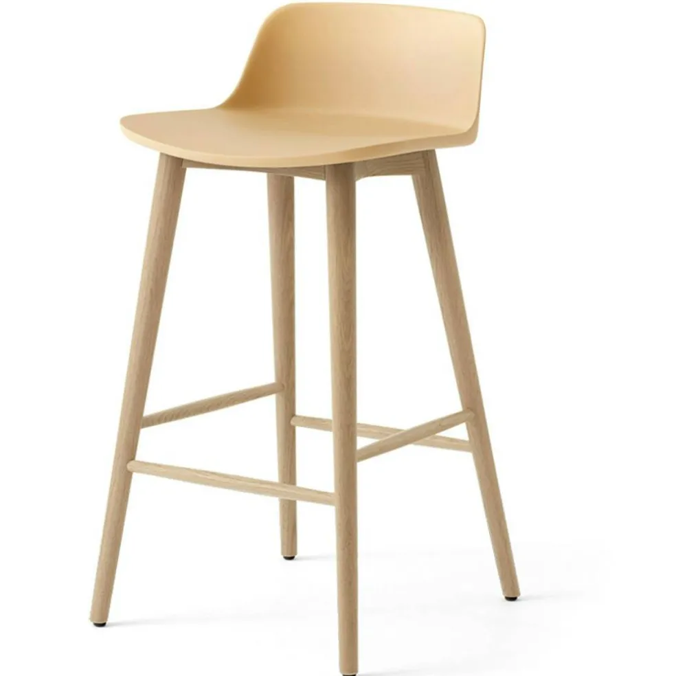 Rely HW118 Lågt Ryggstöd 65 cm, Lackerad Ek / Beige Sand