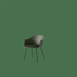Rely HW34 Matstol Med Armstöd Polstrad Sits Bronze Green/Svart/Vidar 0972