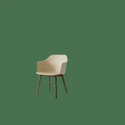 Rely HW76 Matstol Med Armstöd Beige Sand/Lackerad Valnöt