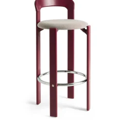 Rey Barstol Klädd 75 cm, Grape Red