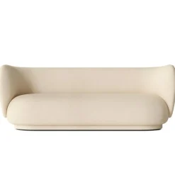 Rico Brushed 3-Sitssoffa, Off-white