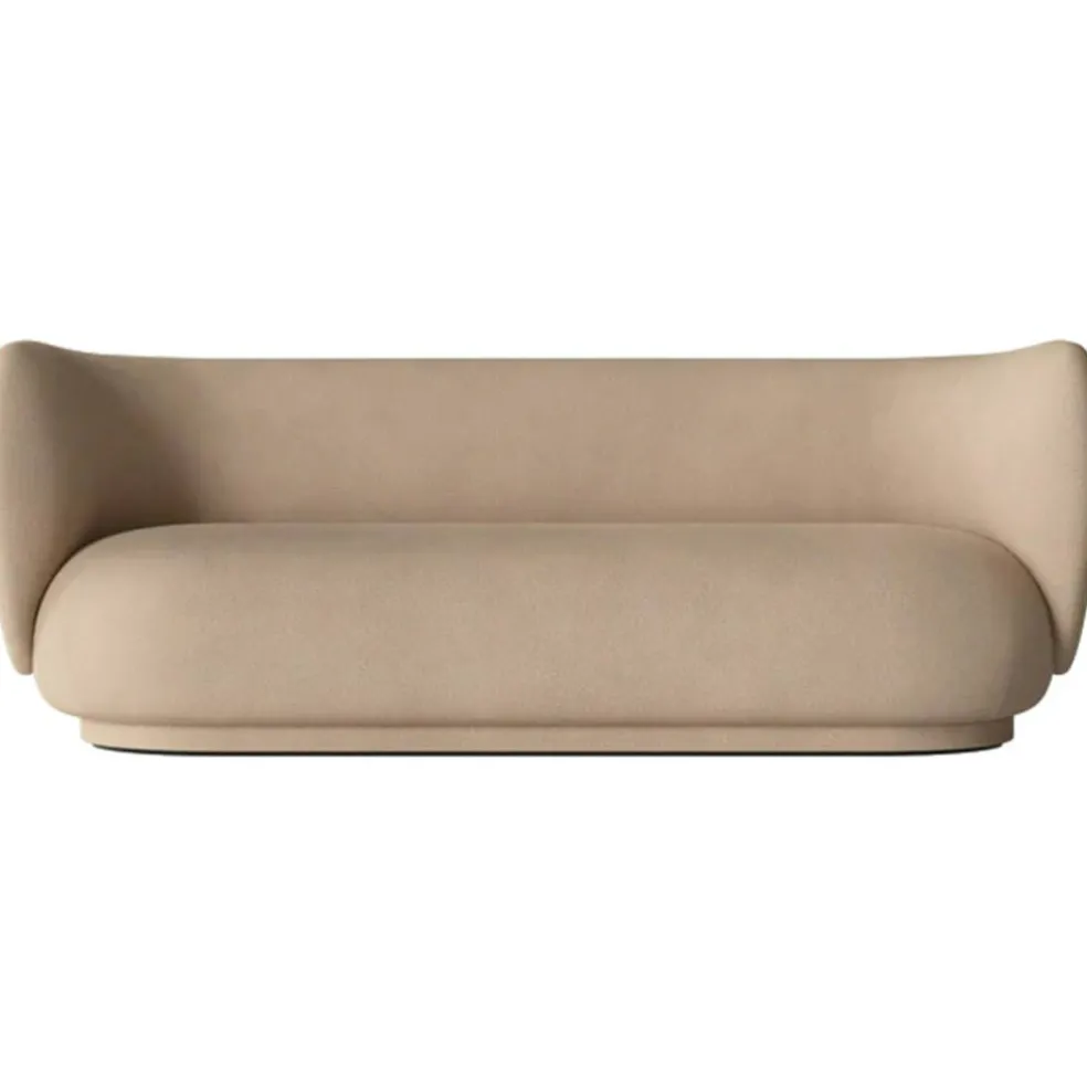 Rico Brushed 3-Sitssoffa, Sand