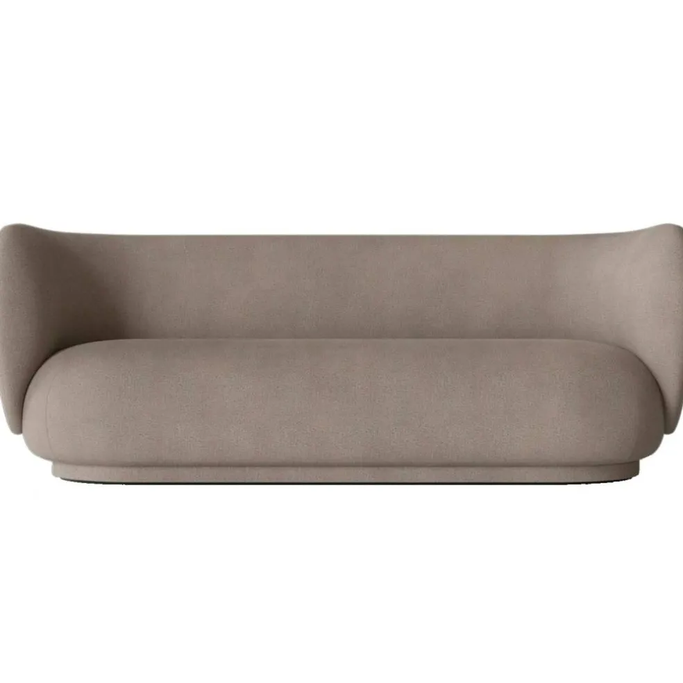 Rico Brushed 3-Sitssoffa, Varmgrå