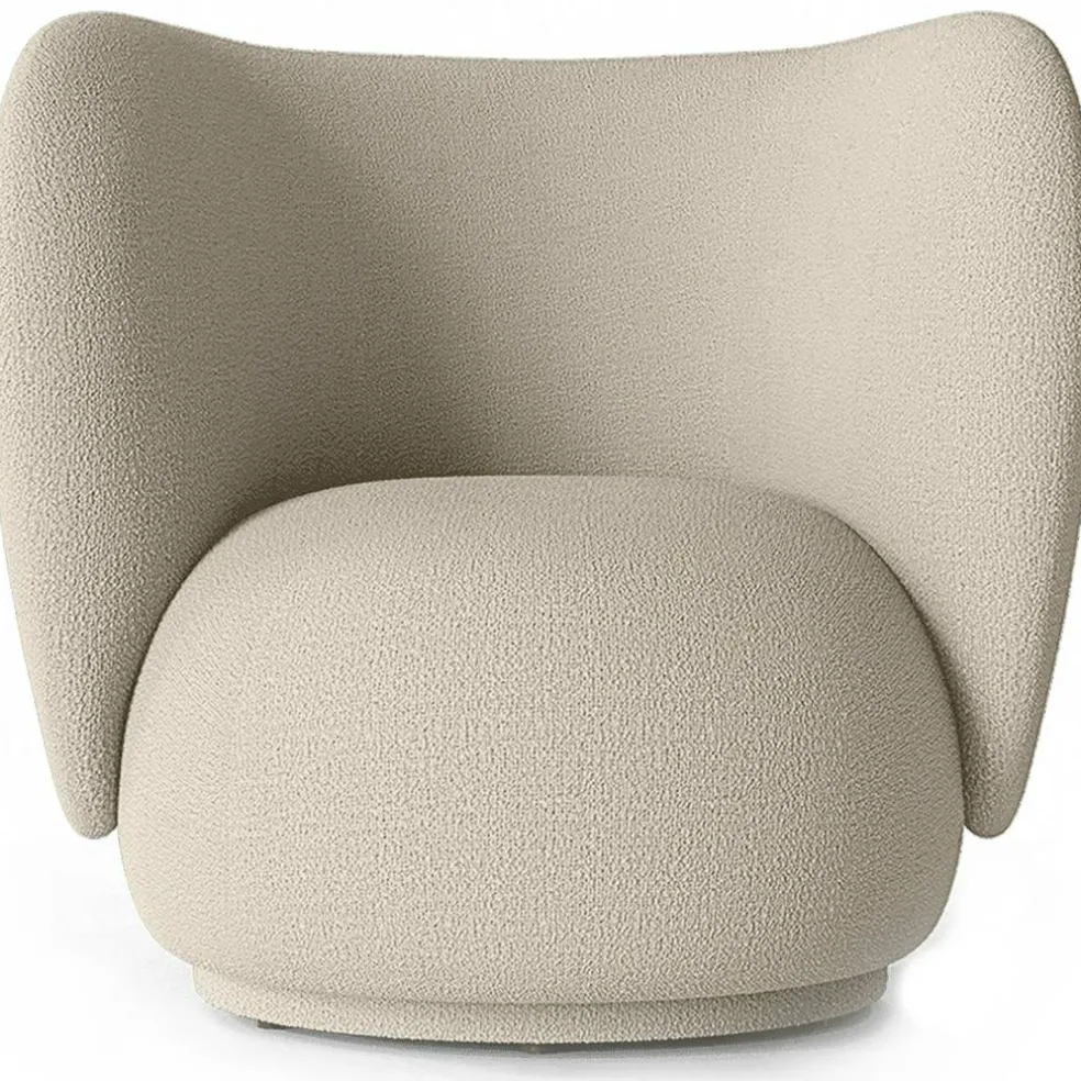 Rico Wool Bouclé Loungestol, Natur