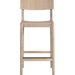Rod Barstol 65 cm, Vit Vaxoljad Ek