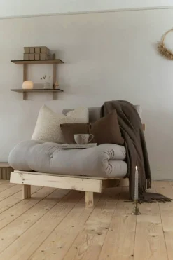 Roots 90 Loungefåtölj, Furu / Beige