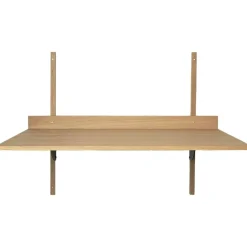 Sector Skrivbord 87x45 cm, Ek/Svart Mässing