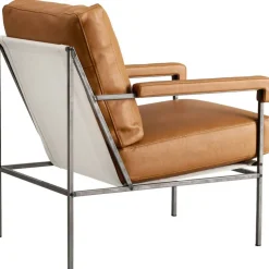 Seventy Five Fåtölj Läder, Challenger Brandy / Beige Canvas