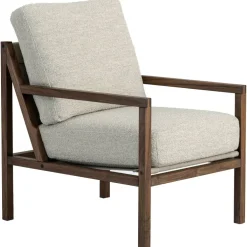 Seventy Five Wood Fåtölj, Valnöt / Bouclé Sand
