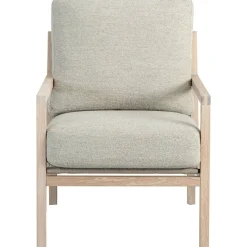 Seventy Five Wood Fåtölj, Vitpigmenterad Ek / Bouclé Sand
