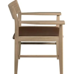 Siza Loungefåtölj, Vitpigmenterad Ek / Mocca Läder