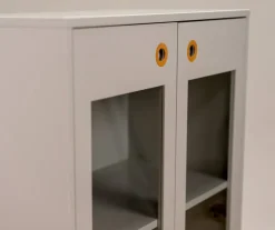 Skåp Höllviken Glasdörr med RAM Ljusgrå