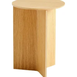 Slit Bord Ø35 cm, Lackad Ek