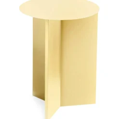 Slit Bord Stål Ø35 cm, Ljusgul