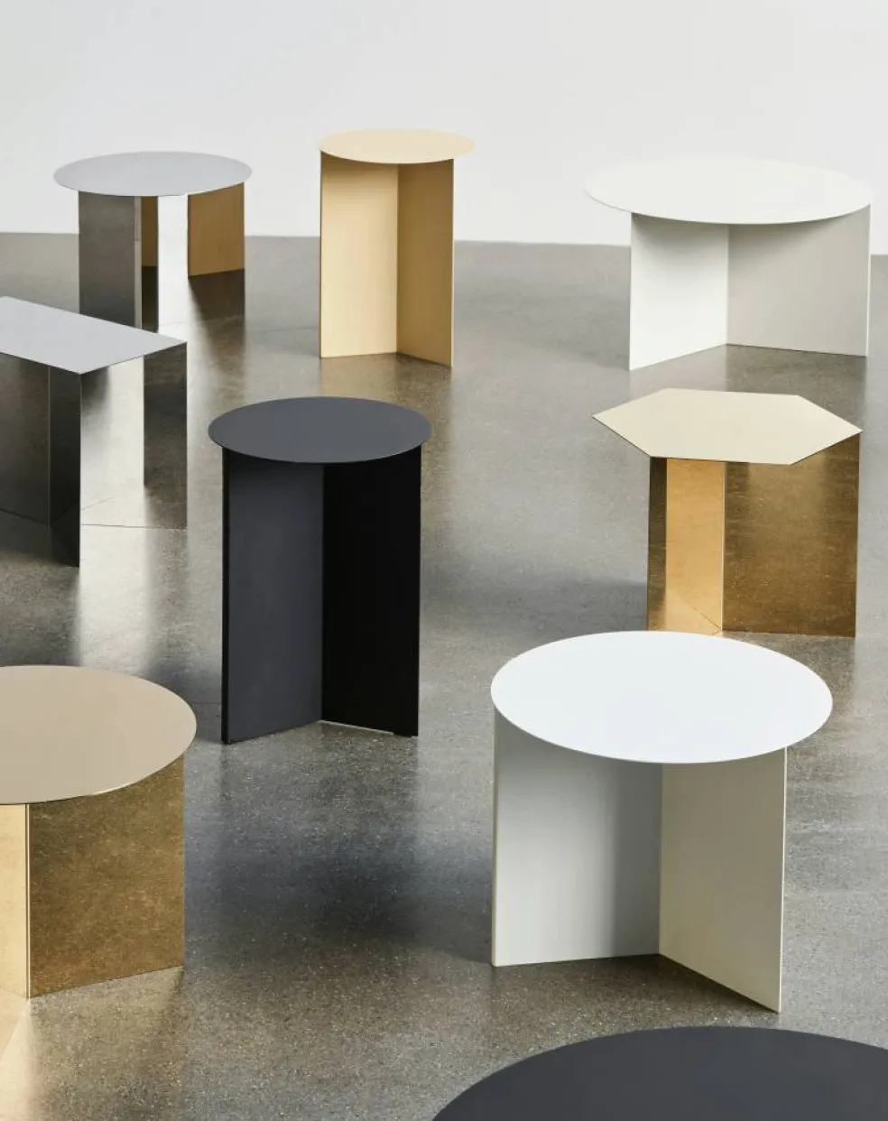 Slit Round Bord, Vit