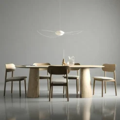 Social Matbord Naturlig Ek, 220 cm