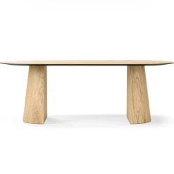 Social Matbord Naturlig Ek, 220 cm