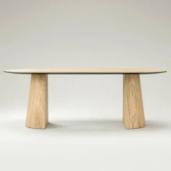 Social Matbord Naturlig Ek, 220 cm