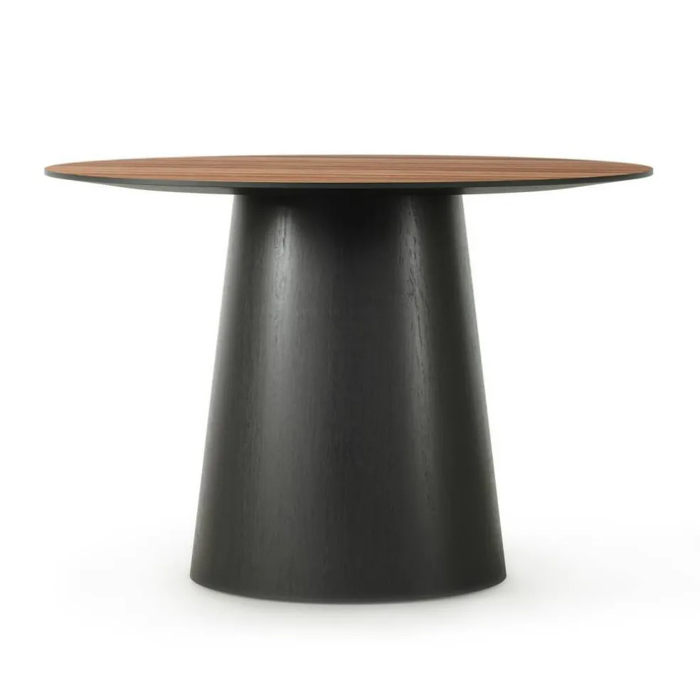 Social Matbord Valnöt / Svart Ek, 110 cm