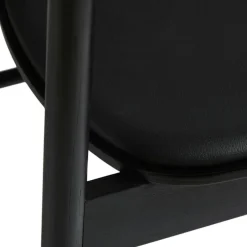 Soma Matstol, Svart Läder / Svartmålad Ask