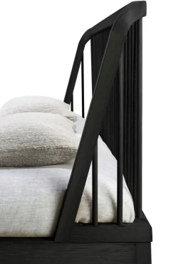 Spindle Sängstomme Svartbetsad Ek, 160x200 cm
