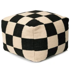 Square Sittpuff 50x50 cm, Svart