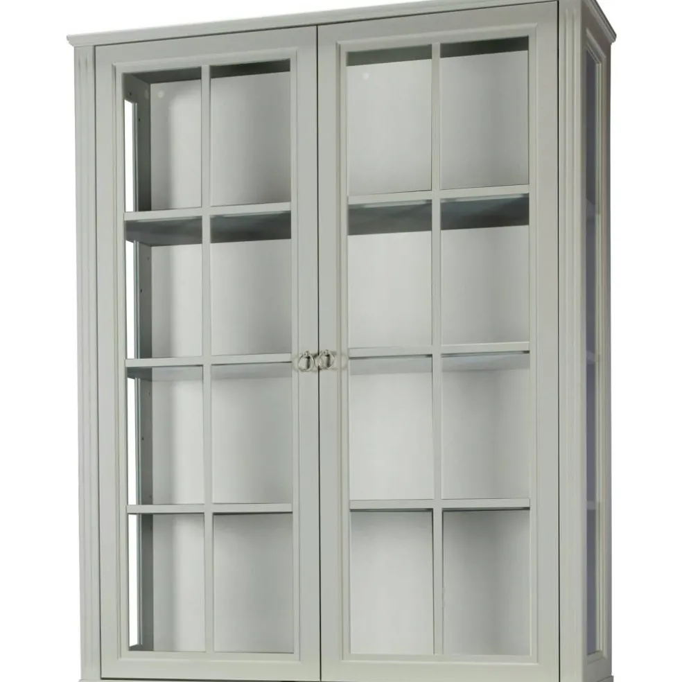 Stockholm 2.0 Vitrin Överskåp 99x34x124, Grå