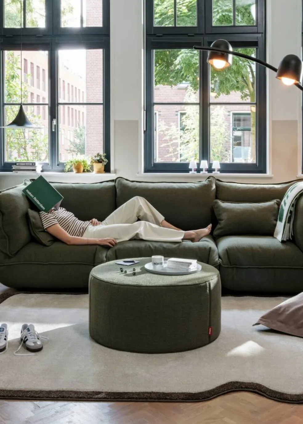 Sumo Boucle Recycled Armstöd, Leaf Green