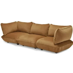 Sumo 4-Sitssoffa Sammet, Almond