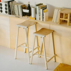 Taburete 8 Barstol 75 cm, Eggshell
