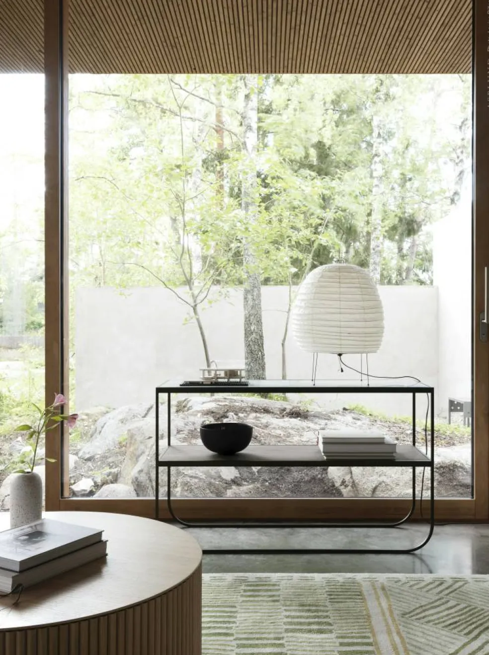 Tati Console 120 Sidobord, Char Grey / Jurakalksten