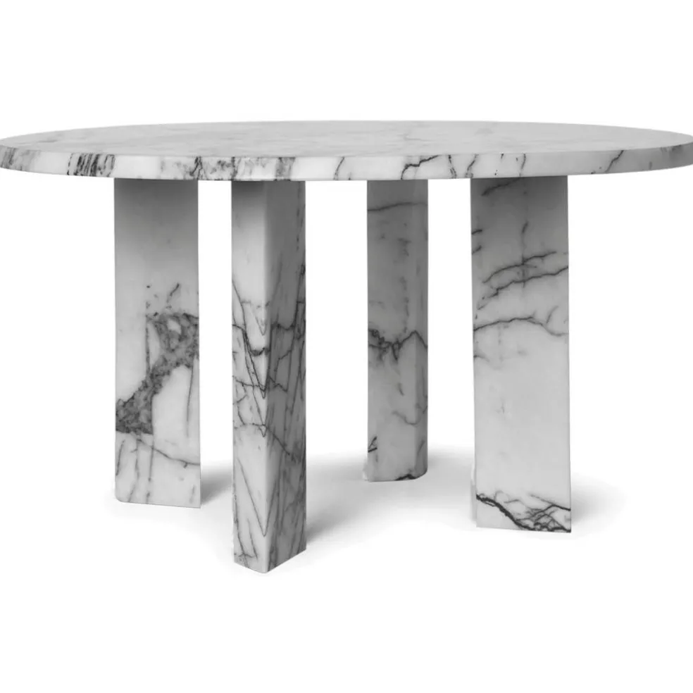 Taula Soffbord Ø67 cm, Vit / Charcoal