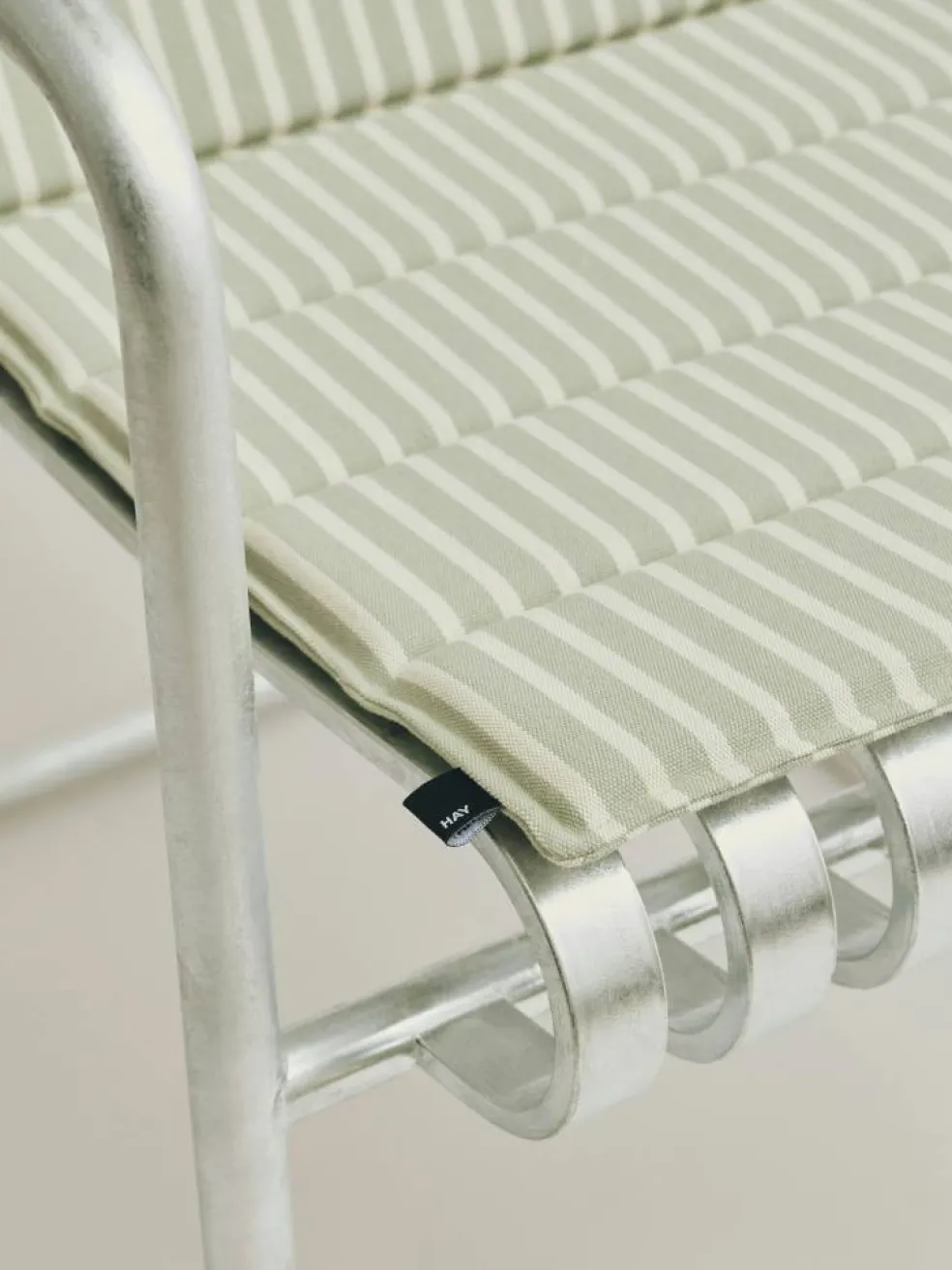 Terrazza Folding Seat Cushion 82x40 cm, Grey bold stripe