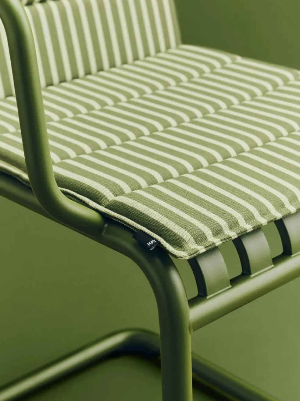 Terrazza Folding Seat Cushion 82x40 cm, Olive bold stripe