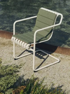 Terrazza Folding Seat Cushion 82x40 cm, Olive bold stripe