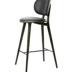 The High Stool Backrest Barstol, Sirka Grålackerad Ek
