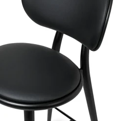 The High Stool Backrest Barstol, Svartlackerad Bok