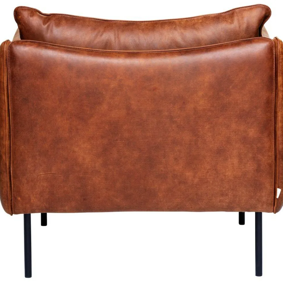Tiki Fåtölj S W:70 cm, Svarta Ben / Skinn Vintage Rangers