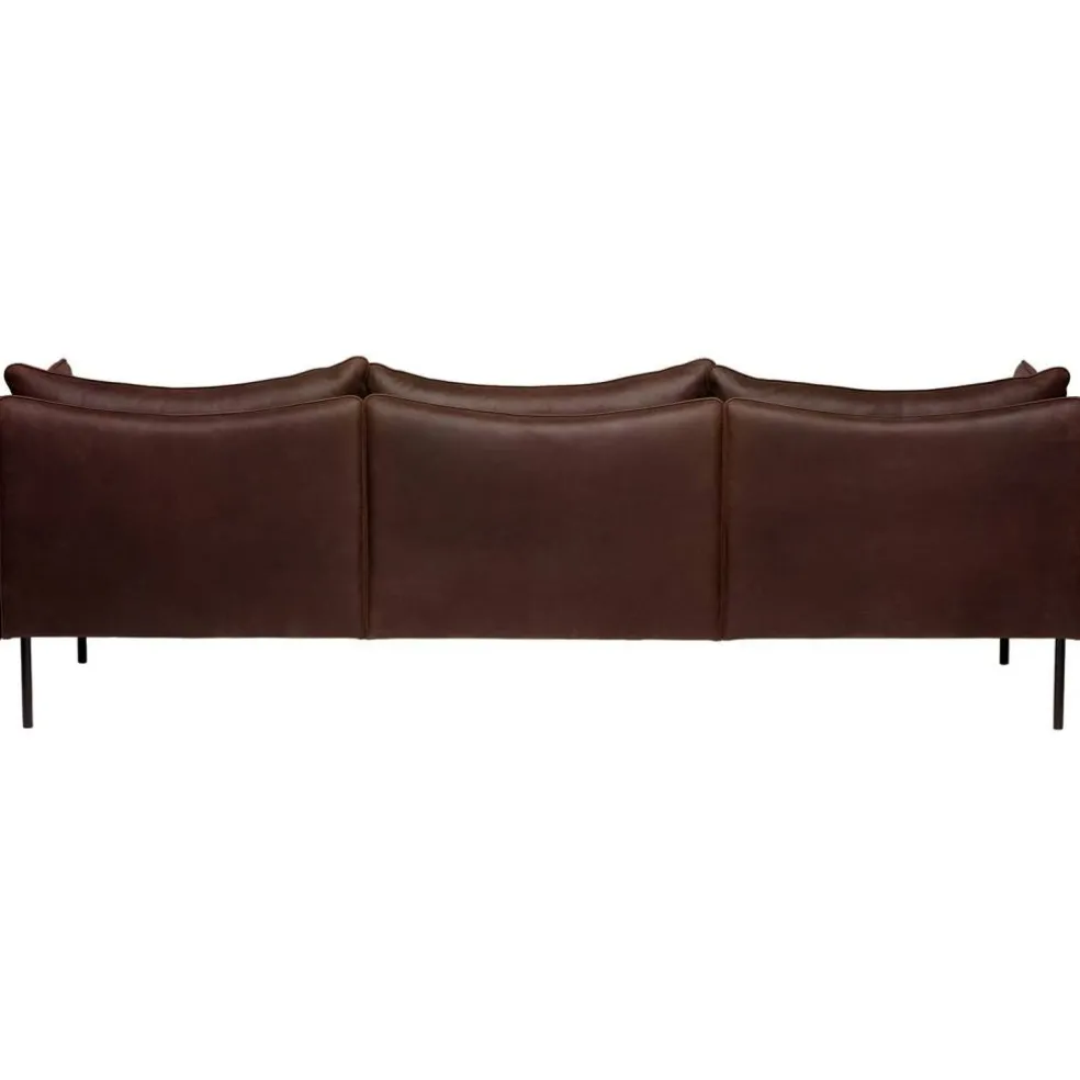 Tiki Soffa 3-Sits, Svarta Ben / Vintage Dark Chocolate