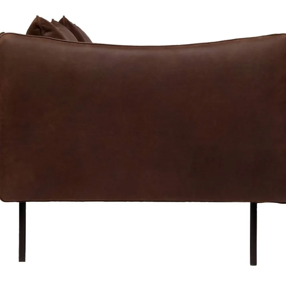 Tiki Soffa 3-Sits, Svarta Ben / Vintage Dark Chocolate