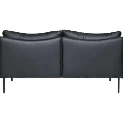 Tiki Soffa 3-Sits, Svarta Ben / Skinn Elmosoft Svart