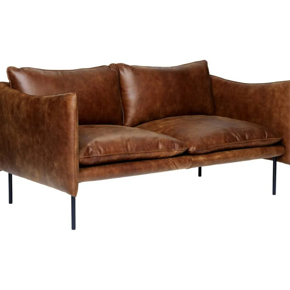 Tiki Soffa 3-Sits, Svarta Ben / Skinn Vintage Rangers