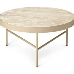 Travertine Soffbord Cashmere Ø70,5 cm