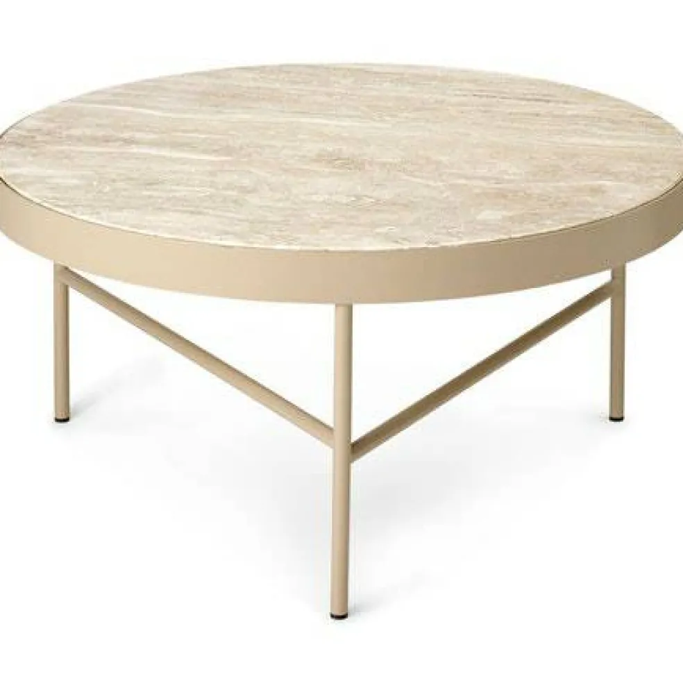 Travertine Soffbord Cashmere Ø70,5 cm