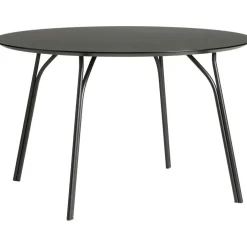 Tree Matbord Ø120, Svart Topp / Svarta Ben