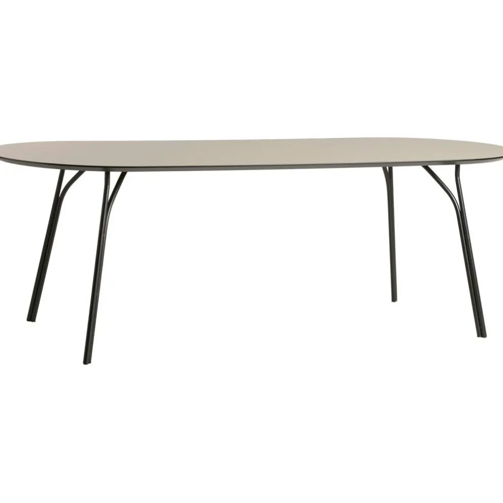 Tree Matbord L: 220cm Beige Topp / Svarta Ben