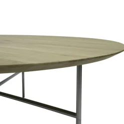 Tribeca Sidobord Lackad Ek / Satinkromat Stål, 47 cm