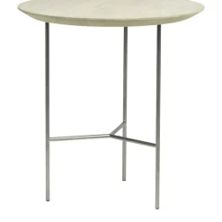 Tribeca Sidobord Såpad Ek / Satinkromat Stål, 47 cm